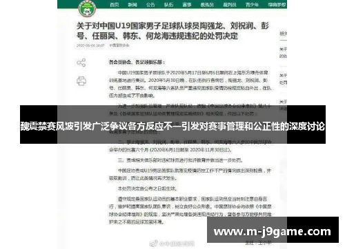 魏震禁赛风波引发广泛争议各方反应不一引发对赛事管理和公正性的深度讨论